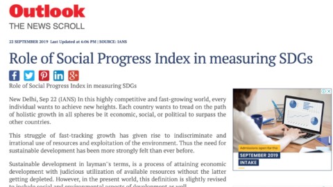 Role of Social Progress Index in measuring SDG’s